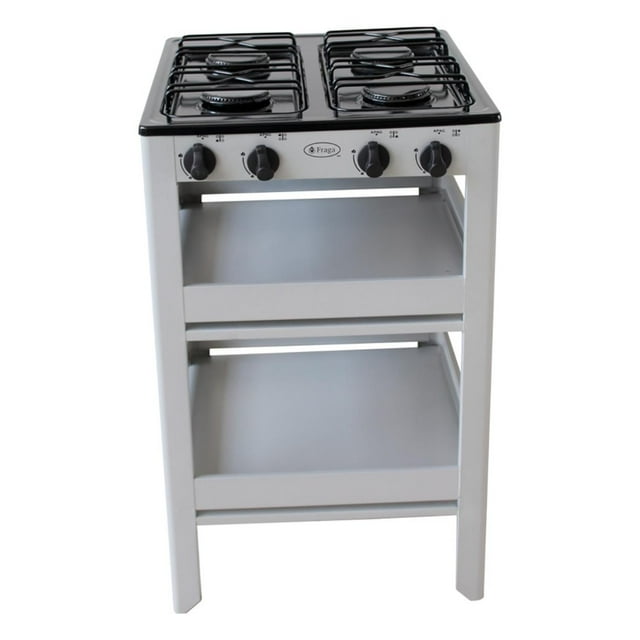 Parrilla de anaquel 4 quemadores P910 porcelanizada Fraga negro