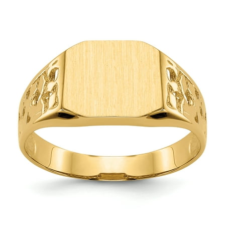 14K Yellow Gold Men's Signet Ring | Walmart Canada