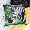 thumbnail image 2 of Patifu Zebra and giraffe print pillowcase for farmhouse home décor 22x22in, 2 of 5