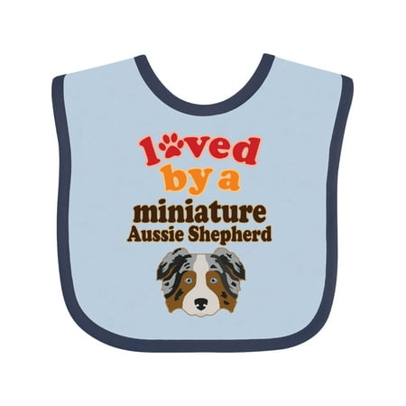 

Inktastic Miniature Australian Shepherd Mini Aussie Boys or Girls Baby Bib