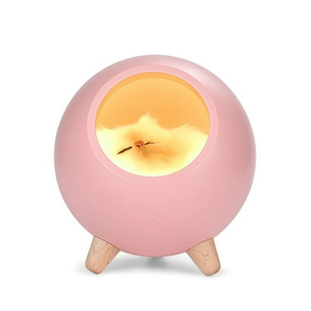 

CuiYou USB Charged Bedside LED Light Pet Cat House Touch Dimming Ambience Night Lamp
