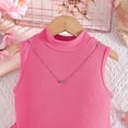 thumbnail image 6 of Cethrio Girls Knitted Dresses, Sleeveless Mid-length Casual Gifts Summer Dresses Hot Pink Size 7-8 T, 6 of 6