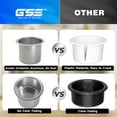 thumbnail image 5 of GSE Games & Sports Expert Jumbo Aluminum Cup Holder, Drop-in Drink Table Cup Carries for Casino Poker Table, Boat, RV Car, Truck (Silver - 10 Pack), 5 of 8
