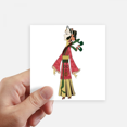 thumbnail image 1 of Chinese Shadow Play Female Image Sticker Square Waterproof Stickers Wallpaper Car Decal, 1 of 1