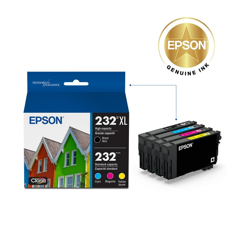Epson T232 High Capacity Black & Standard Color Printer Ink