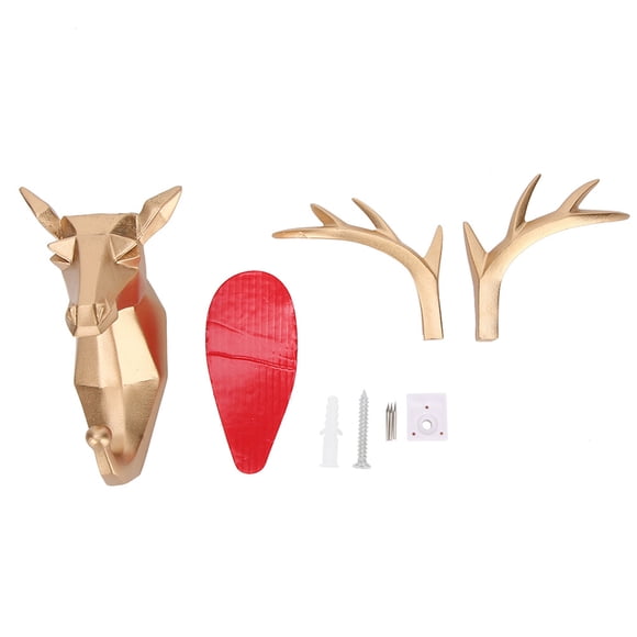 Verdant Touch Crochet de suspension unique de style européen en forme d'animal en résine pour salle de bain, serviette murale, décoration de salle de bain, cerf