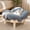 Dusty Blue, variant on Elevated Cat Bed with Wooden Frame for Large Cats up to 40 lbs, Washable Flower Sofa Navy 22in