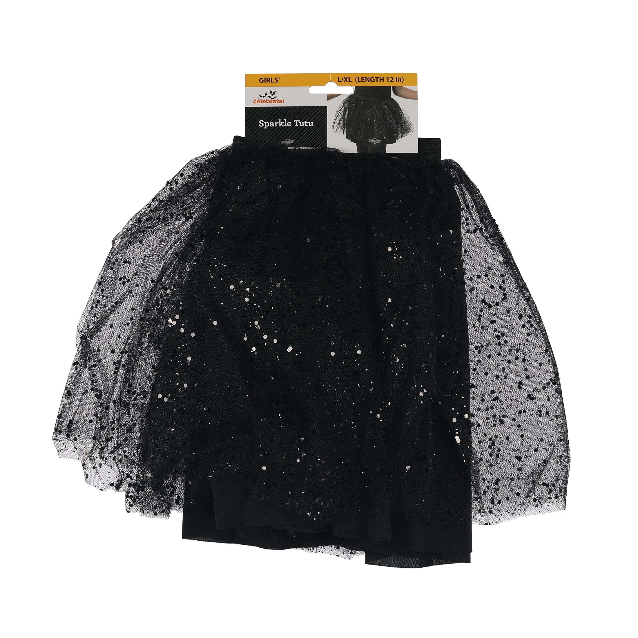 Sparkle Tutu Costume Accessory for Children, Black, L/XL, Halloween by Way To Celebrate