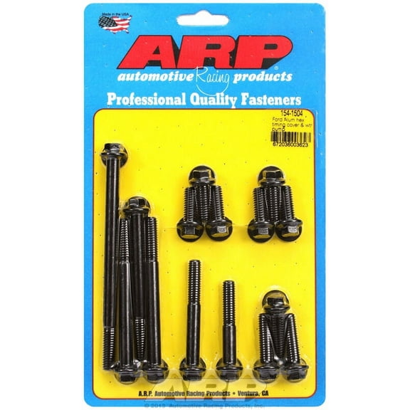 ARP 1541504 Black Oxide Timing Cover And Water Pump Hex Bolt Kit