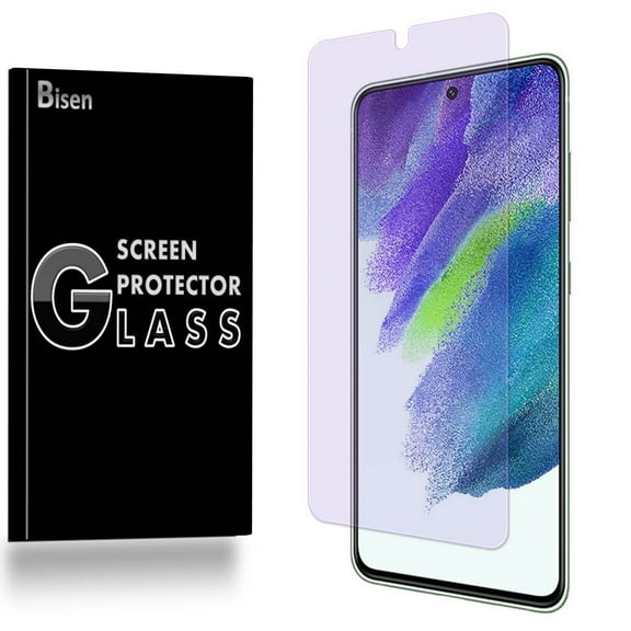 For Samsung Galaxy S21 FE 5G [BISEN] Tempered Glass Anti Blue Light [Eye Protection] Screen Protector, Anti-Scratch, Anti-Shock, Shatterproof, Bubble Free