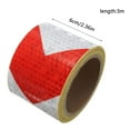 thumbnail image 2 of Ruban Réfléchissant Haute Visibilité Rouge & Blanc Avertissement de Précision Tpae pour Extérieur/intérieur 1 Rouleau, 2 of 2