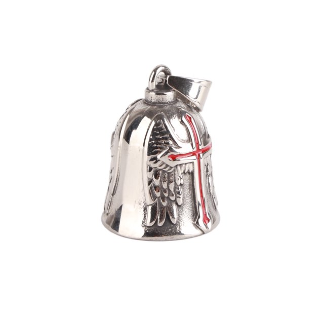 Motorcycle Bell,Stainless Steel Bell Red Good Luck Safe Cycling Bell Motorcycle Ride Bell High-End Performance