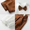 thumbnail image 4 of LUOGENLI 4th of July Outfits for Boys Size 7/8 Toddler Boys Long Sleeve Shirt Tops Pants with Tie Child Kids Gentleman Outfits Party Dress Baptism Outfits for Boy 24 Months 4-5 Years, 4 of 5