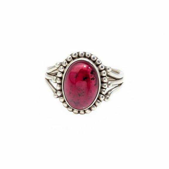 Natural Garnet Oval Gemstone Ring, 925 Sterling Silver Birthstone Ring, Anniversary Ring, Bridal Ring, Gift For Her_11.5