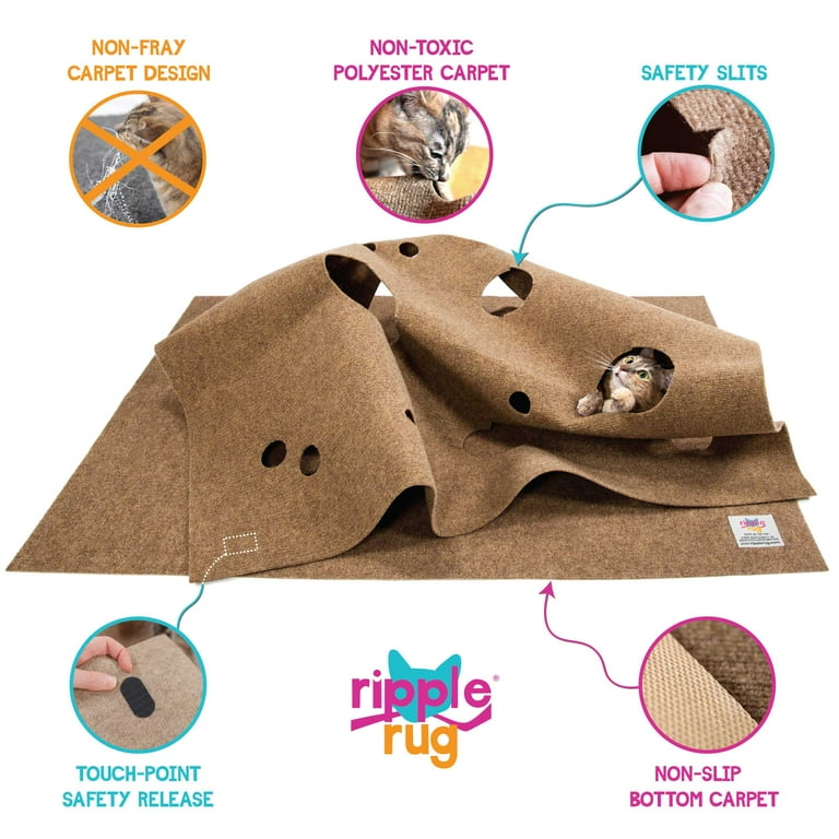  SnugglyCat The Ripple Rug - Cat Activity Play Mat - Made in  USA - Insulated Base Keeps Kitty Warm - Fun Interactive Play - Training -  Scratching - Bed Mat : Pet Supplies