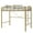 Gold, variant on Tzou Twin Loft Bed Frame – Metal Space-Saving Bunk Bed with Arched Guardrail, Safety Ladder & 46.5" Underbed Clearance – No Box Spring Needed(77.8"L x 41.7"W)