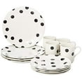 thumbnail image 2 of KSNY All in Good Taste Deco Dot Set (Dinner, Accent, Mug), White, 12 Piece, 2 of 4