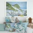 thumbnail image 3 of Designart 'Child Walking to The Beach' Nautical & Coastal Framed Art Print, 3 of 4
