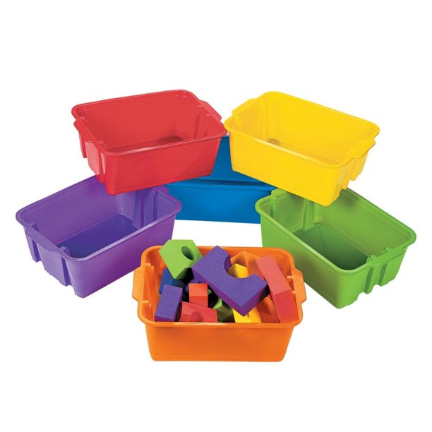 Classroom Storage Tubs Educational 6 Pieces