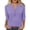 *Purple, variant on ClodeEU Women's V Neck 3/4 Sleeve Button Top ,Casual Summer Tunic Blouse White,Womens Plus XXL
