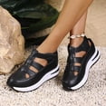 thumbnail image 3 of Bootara Women'S Plus Size Hollow-Out Casual Sandals, Closed Toe Platform Sandals Height-Boosting Thick Sole, 3 of 6