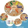 thumbnail image 4 of Wgmhea Wooden Fast Track Game, Fast Track Board Game for 3-6 Players – Family, 14.2-Inch Board, with 24 Board Game Pieces and 2 Dice, 6 Colors, 4 of 7