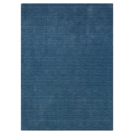 GAP Home Solid Wool Indoor Area Rug, Blue Moonlight, 5x7