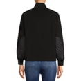 thumbnail image 3 of Time and Tru Women's Faux Sherpa Pullover Sweatshirt, 3 of 5