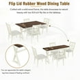 thumbnail image 6 of Kaden 5pc Dining Set Extendable Dining Table 4x Side Chairs - Beige, 6 of 25