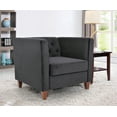 thumbnail image 2 of Uspridefurniture Omnisphere 33.07'' Velvet Square Armchair -Black, 2 of 5
