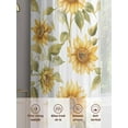 thumbnail image 3 of Summer Sunflowers Sheer Curtains for Living Room Bedroom Pastoral Farm Floral Watercolor Sheer Curtains 96 Inch Long 2 Panels Set Light Filtering Curtain Window Treatments Drapes for Dining Room, 3 of 6