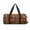 Retro Coffee, variant on Rainbow Animals on Noah's Ark print Round Travel Duffel Bag is a foldable gym bag with an inner pocket, perfect for travel sports