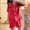 Wine, variant on YHAJDS 2 Piece Sleepwear Short Sleeve Button Down with Shorts Summer Pajama Set for Women