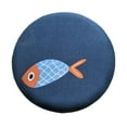 thumbnail image 1 of Housse de Tabouret Ronde Extensible 11-16 Pouces Lavable Anti-Poussière Élastique, 1 of 9
