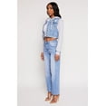 thumbnail image 3 of Womens WAX Distressed Hooded Jean Jacket, 3 of 4