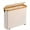 B003- Style C, variant on Bathroom Storage Organizer, Standing Toilet Paper Holder, Toilet Paper Storage with Lid, Fabric Storage Bin, 18X14X14 Inch Freestanding Tissue Basket with Bamboo Trim, Clear