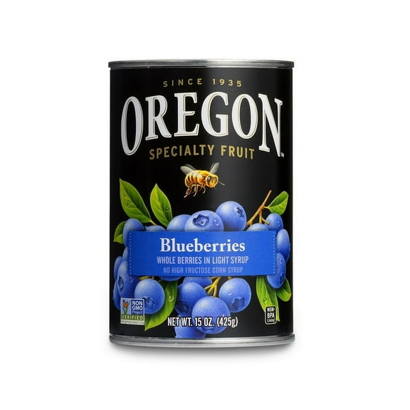 (Price/Case)Oregon Fruit Product Blueberry 15 Ounce Per Can - 8 Per Case