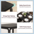 thumbnail image 4 of 5-Piece Dining Table Set for 4, Space-Saving Kitchen Table and Chairs with Cushions, Metal Frame, Dining Table with 4 Chairs for Small Space, Black, 4 of 8