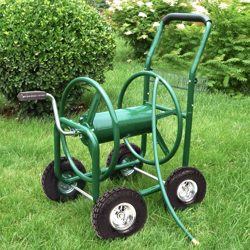 Hose Reel Hold Up To 300 Ft Heavy Duty Garden Hose Reel Sturdy Water Hose Reel