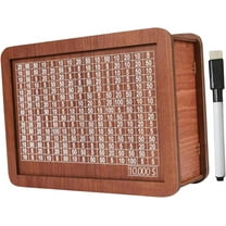 Homemoh Money Saving Box, Wooden Money Box with Money Target and Numbers, Savings Challenges Money Box, Cash Savings Box, Cash Saver Box with Marker Pen,Piggy Bank for Adults Kids (10000 Dollar)
