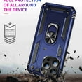 thumbnail image 2 of Dteck for Apple iPhone 16 Pro, Military Grade Armor Ring Holder Case Heavy Duty Magnetic for Car Mount Holder Shockproof TPU Bumper Hard PC Case Rotatable Ring Kickstand Cover,Blue, 2 of 7