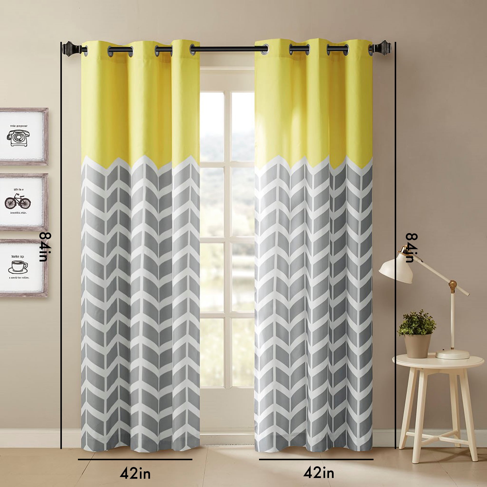 Printed Room Darkening Grommet Top Panel Pair