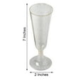 thumbnail image 4 of BalsaCircle Gold Glittered Clear 12 Pieces 5 oz Disposable Plastic Champagne Glasses - Wedding Reception Party Catering Tableware, 4 of 4