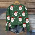 thumbnail image 4 of Cadancy Christmas Sweatshirts for Women Cute Santa Claus Snowflake Crewneck Pullover Tops Long Sleeve Winter Loose Casual Party Shirts Xmas Holiday Outfits 2025, 4 of 5