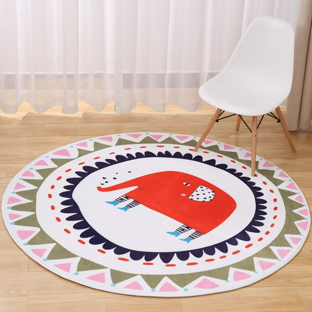 Area Rug Floor Mat Cove Child Room, 24 Round Rug Pink
