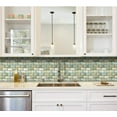 thumbnail image 4 of VANCORE 10 Pack Peel and Stick Backsplash Tiles 3D Wall Tiles Stickers for Kitchen Bathroom, 10" x 10.6", Green, 4 of 7