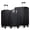 C-Black, variant on Gowill 3 Piece Luggage Set 28/24/20 inch Hardshell Lightweight Carry-on and Checked Suitcase with Spinner Wheels.Black