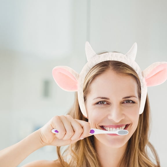 AURARMLET Goat Horns Headband Plush Sheep Ears Headband Cute Design for Parties 1Set