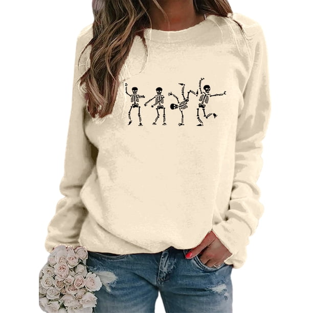 UKAP Sudaderas Sueltas para Mujer Manga Larga Cuello Redondo Jersey Casual Liso Tops Camisa