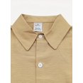 thumbnail image 3 of Mens Cotton Linen Shirts Long Sleeve Casual Henley Shirts Banded Collar Lightweight Solid Color Summer Beach Shirt Holiday M-3XL Khaki 3XL, 3 of 6